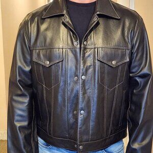 Men's Black Leather Jacket